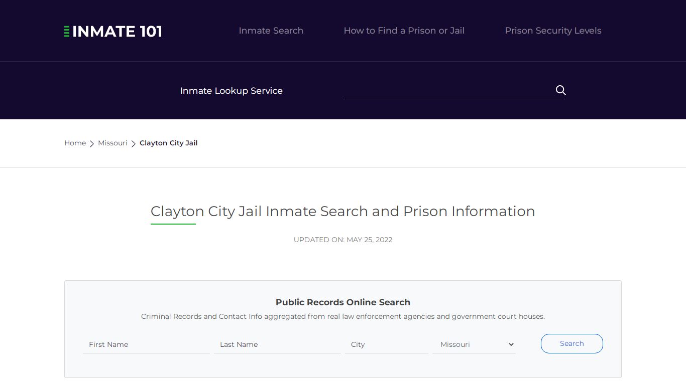 Clayton City Jail Inmate Search, Visitation, Phone no ...