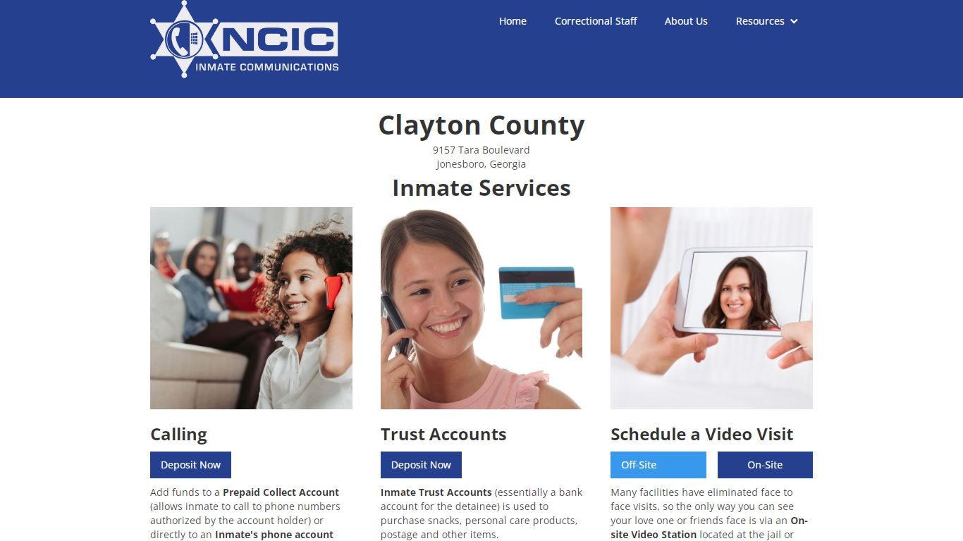 Clayton County Jail Commissary & Phone Deposits - NCIC